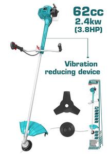 TOTAL Gasoline grass trimmer and bush cutter 62cc (TP5624431)