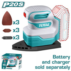 TOTAL Cordless palm sander Li-ion 20V SOLO (TPSLI2014)