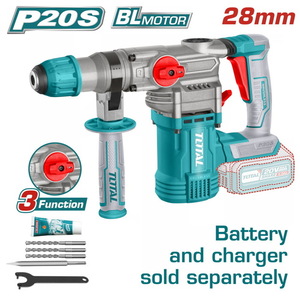 TOTAL Lithium-Ion rotary hammer 20V (TRHLI20288)