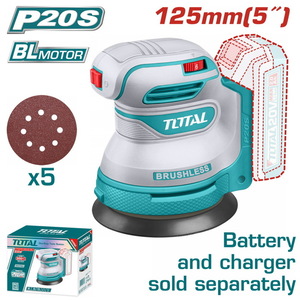 TOTAL Cordless random orbit sander (TROSLI2002)