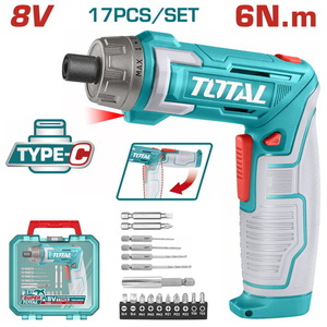 TOTAL Cordless screwdriver Li-ion 8V / 1.5Ah Type-C (TSDLI08025)